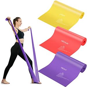 JATEKA Bande Elastiche Fitness, [3 Pezzi] Fasce Elastici con 3 Livelli di Resistenza, Lattice Naturale Bande Allenamentoper Yoga, Pilates, Sviluppo Muscolare, Fisioterapia, Casa, Palestra