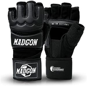 MADGON Guanti MMA Professionali - Guanti Boxe di Alta Qualità - Per Boxe, Allenamento con Sacco, Grappling, Arti Marziali - Guantoni Boxe