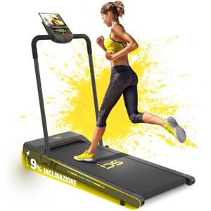 IDS G12 Tapis Roulant Elettrico Pieghevole, Brand ITALIANO, Tappeto Corsa Extra Large (42 cm), 12 km/h, Inclinazione, Salvaspazio, Display, Supporto Tablet, Garanzia e Assistenza ITALIA