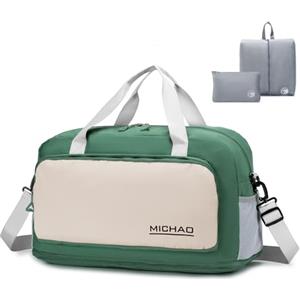 BAGROUPS Bagaglio a Mano 55x40x23 Lufthansa Tui Airways Cabin Bag 50L Grande Capacità Borsa Sportiva Impermeabile Borsone da Viaggio a Spalla Borsa Uomo Donna per Weekend, Viaggi, Aereo（Verde）