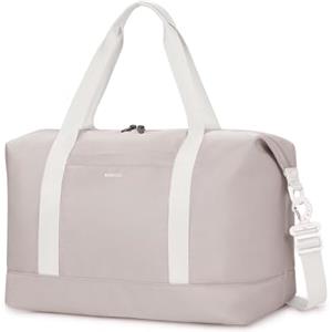 ECOHUB EHOHUB Borsa da Viaggio Pieghevole, Borsone da Viaggio Resistente All'acqua 40x30x20 Per Donna e Uomo, Bagaglio a Mano per Ryanair con Tasca Bagnata per Aereo, Palestra, Weekend, Beige