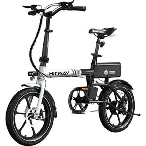 HITWAY Bicicletta elettrica, E-Bike pieghevole da 16", E-Bike da città con motore da 250W, velocità 25km/h, batteria 324Wh Biciclette elettriche BK35S (BK35S-9AH)