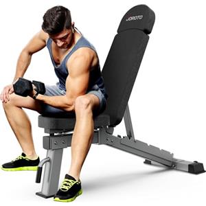 JOROTO MD80 Panca Pesi Regolabile - Panca Palestra Con Carico Totale Di 450 Kg, Esercizi Su Panca Verticale, Inclinata, Inclinata e Piana