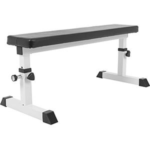 GORILLA SPORTS® Panca Pesi - Piatta, Multifunzionale, Regolabile in 4 Altezze, in Acciaio, Carico Max. 200 kg, Cuscino Imbottito - Panca Palestra Casa, Sollevamento, Allenamento, Piana, Weight Bench