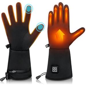 seenlast Guanti Riscaldati Sottili, Elettrici Ricaricabili per Uomo e Donna con Batteria,Fodere Invernali per Artrite, Raynaud, Ciclismo, Sci, Snowboard ed Escursionismo