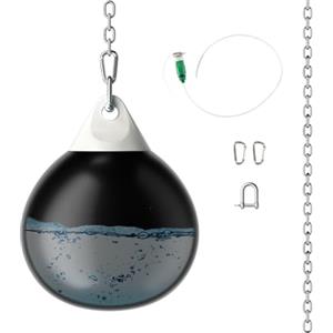 KOMFOTTEU Sacco da boxe per acqua φ55 cm, sacco da allenamento con sacco da 80 kg, borsa da giardino con tubo dell'acqua, catena in metallo e moschettone, per adulti e ragazzi