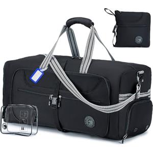 BAGZY Pieghevole Borsone da Viaggio Grande 60L, con Scomparto per Scarpe e borsa bagnata Borsa da Campeggio Borsa Sportiva Pieghevole per il Fine Settimana, Adatta per Campeggio, Viaggi, Fitness