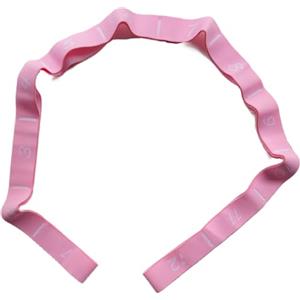 GIMIRO Fascia elastica fitness 135 cm, 12 fasce di resistenza segmentate per yoga, pilates, danza, elastico per riabilitazione (rosa - 12 loop)
