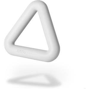 Fitfiu Fitness Triangular Kettlebell - Kettlebell da 3,2 kg con Impugnatura ergonomica in Acciaio e Morbido Silicone Bianco per sessioni di Forza e Cardio Shapes Collection