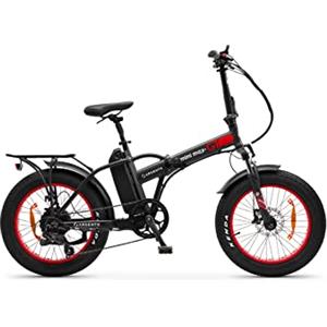 Argento Mini Max GT, Bici Elettrica a Pedalata Assistita , Pieghevole, Ruote Fat 20"x 4, Freni Idraulici, Motore 250W, Peso Max Supportato 100 kg, Batteria 615Wh