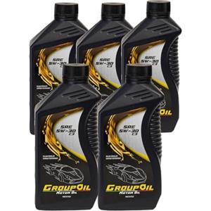 GROUPOIL Olio 5W30 5x1L- Olio motore 5w30 sintetico formulato con oli base sintetica ad alte prestazioni