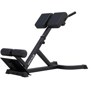 MAXXUS Panca Romana Palestra - Panca Hyperextension, Panca Addominali Regolabile - Struttura Robusta in Acciaio - Imbottiture Extra Spesse - Attrezzi Palestra Casa per Schiena, Core e Glutei, Home Gym