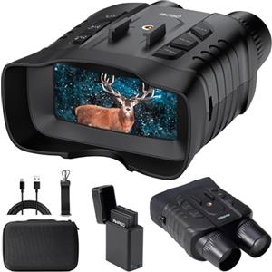 AKASO Seemor-200 Visione Notturna - Binocolo ad Infrarossi a Colori 4K per Adulti, Archiviazione Foto e Video Tramite APP Abilitata, AI-ISP, 1000M, Zoom Digitale 16x per Campeggio, Caccia e Sicurezza