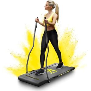 IDS W6 Tapis Roulant Elettrico Salvaspazio, 2 in 1, Brand ITALIANO, CORSA + NORDIC WALKING, Super Slim 11,5 CM, 8 km/h, 6 Programmi, Compatto e Robusto, Garanzia e Assistenza ITALIA