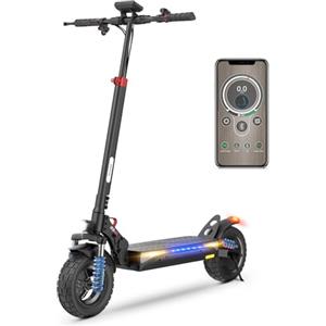 iScooter iX3 Monopattino Elettrico Adulto, Batteria da 480WH, Autonomia Massima di 40 KM, 10" Monopattino Elettrico Pieghevole, App, Carico 120 KG, Manubrio Regolabile, Sospensione Quadrupla