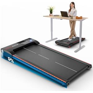 Sportstech Walking Pad fino a 6 km/h - Inclinazione manuale fino al 9 %, telecomando e controllo tramite app, display LCD, leggero e compatto, ruote per il trasporto, WalkMate fino a 120 kg