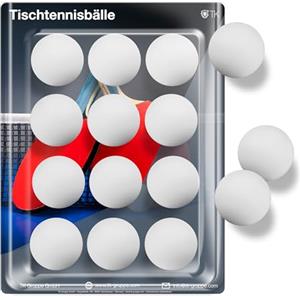 TK Gruppe Timo Klingler 12x Palline da Ping Pong 40mm Bianche - Set Tennis Tavolo per Allenamento e Gara - Palline Resistenti per Uso Interno ed Esterno