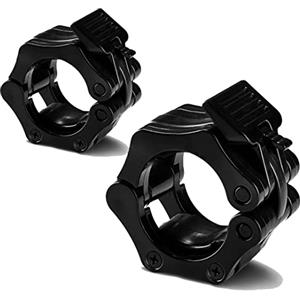 G5 HT SPORT Coppia di Ferma Bilancieri Olimpici da 30 e 50 MM Blocca Dischi, Clip per Collare, Chiusura Bilanciere, Accessori a Body Pump, Morsetti Barra Olimpico, Fitness, Weightlifting (30 mm Nero)