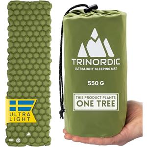 TRINORDIC Materassino Gonfiabile Ultraleggero da Campeggio - Materasso Singolo Salvaspazio ad Aria per Dormire con Comfort - Attrezzatura da Campeggio Resistente e Leggera per Avventure all'Aperto