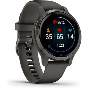 Garmin Venu 2S, Smartwatch AMOLED 1,1", Cassa da 40mm, Autonomia 10 giorni, Pay, Musica, +25 Sport, GPS, Cardio, SpO2 (Slate & Graphite)