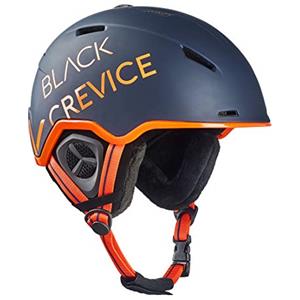 BLACK CREVICE Casco da sci Vail I Casco da sci antiurto dal design sportivo in diversi colori I Casco da sci Uomo & Donna I Casco da snowboard I Casco da sci (M, opaco/marina arancia)