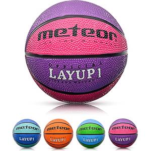 meteor Pallone Basket Palla da Basketball - Dimensione Bambini Giovani Ideale per Allenamento e Divertimento - Gonfiabili Pallacanestro Mini con Superficie Antiscivolo Layup