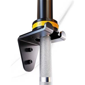 VAIIO Gancio singolo per bilanciere olimpico, per garage, palestra, bar, supporto verticale per bilanciere, verniciato a polvere, salvaspazio, accessorio commerciale o per la casa, può contenere barre