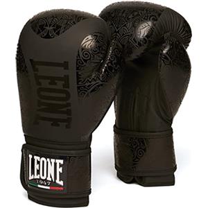 LEONE 1947, Guantoni Boxe Maori, Unisex - Adulto, Nero, 14 OZ, GN070