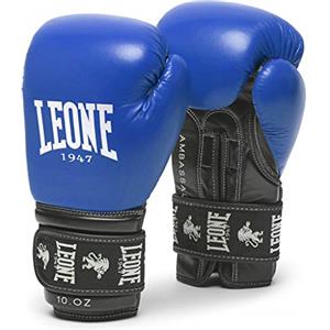 LEONE 1947 Ambassador, Guantoni da Boxe Unisex Adulto, Blu, 10oz