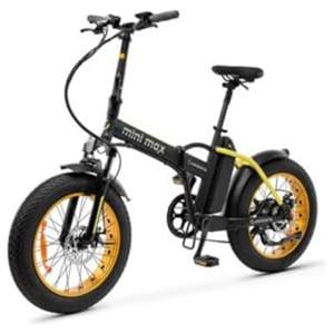Argento, E-Bike Mini Max Foldable E-Bike Unisex Adulto, Nero, 250W