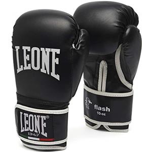 LEONE 1947, Flash Guantoni da Boxe, Unisex - Adulto, Nero, 10 OZ, GN083