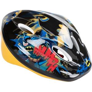 Tataway Casco ciclo bambino Batman bici bicicletta 52-56 cm supereroi uomo pipistrello protezione giallo nero