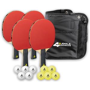 JOOLA Set da Ping Pong Quattro, Unisex Adulto, Multicolore, 28,5 x 26 x 8,5 cm