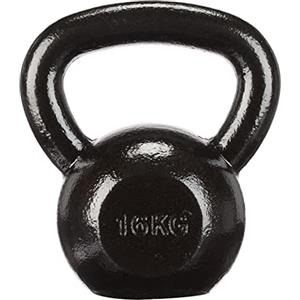 Amazon Basics Kettlebell in ghisa, 16 kg, Nero
