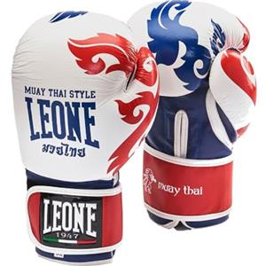 LEONE 1947 Muay Thai Guantoni Boxe, Unisex - Adulto, Bianco, 12 Oz