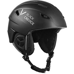 BLACK CREVICE casco de esquí Streif I Casco de esquí a prueba de golpes con diseño deportivo en Casco unisex I Casco de snowboard I Ventilación activa I Talla (S, Nero/Opaco Bianco)