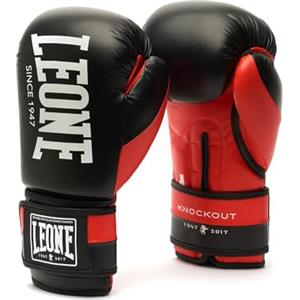 LEONE 1947, KNOCKOUT Guantoni Boxe, Esclusiva Amazon, Unisex - Adulto, Rosso, 10OZ, GN371