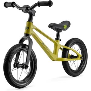 kk Kinderkraft Kinderkraft ETER - Bicicletta da corsa fino a 35 kg, per bambini, ruote da 12 pollici, telaio in nylon, sella regolabile in altezza, manubrio limitato, impugnatura in gomma, design sportivo, Lime