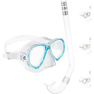 Cressi Perla JR + MINIGRINGO Combo Clear/Aquamarine