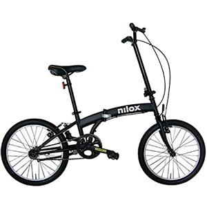 Nilox, Bike X0, Bici Pieghevole, Facile da Trasportare, Design Moderno, con Telaio Opaco in Acciaio, Bicicletta Leggera, 12 kg di Peso, con Cerchi in Alluminio da 20"