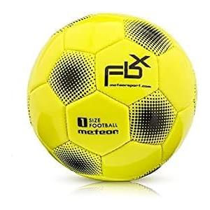 meteor Pallone da Calcio Cucito per Bambini Adolescenti e Adulti 5 4 3 1 Dimensioni e 4 Colori Perfetto per Allenamento, Giochi Ricreativi (#1, Giallo)