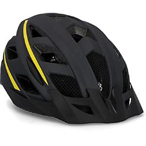 Fischer Fahrradhelm, Casco da Bicicletta. Unisex-Adulti, Nero/Giallo, S/M