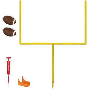 GoSports PRO Kick Challenge - Set di Porta da Football Americano con 2 palloni da Football e Tee per calciare, a grandezza da Cortile