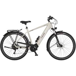 Fischer Viator 7.0i, Bici Elettrica Donna Uomo RH 55cm Motore Centrale 70Nm Batteria 36V E-Bike Trekking, Grigio Cemento Opaco, 55cm-630Wh