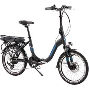 F.lli Schiano Solar, Bici Elettrica Pieghevole 20 Inches per Adulti, 36V 10Ah Batteria Rimovibile, Motore 250W 40Nm, City Ebike, Nero