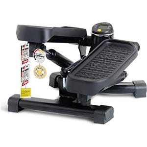 SportPlus - Mini stepper 2 in 1 con tecnologia di commutazione brevettata, stepper oscillante e stepper su e giù in un unico dispositivo, fino a 100 kg, cilindro idraulico senza usura