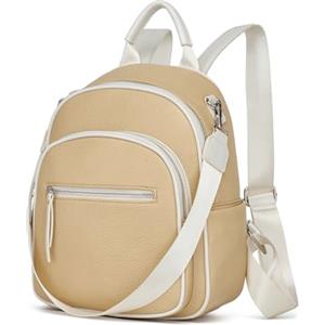 Miss Lulu Zaino Donna Antifurto Media, Zaini da Donne Elegante, Borsa Casual Zainetto Impermeabile Pelle PU, Tracolla Spalla per Viaggio Lavoro Scuola