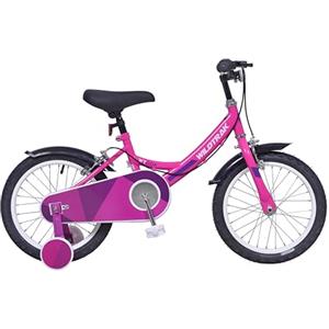 Wildtrak - Bicicletta 16" per Bambina da 3 a 7 anni con rotelle - Rosa