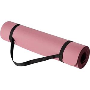 Amazon Basics, Tappetino per fitness e yoga con tracolla, in TPE spesso 0.6 cm, Prugna