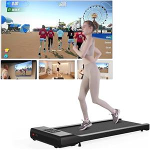 Superun Raceable Tapis Roulant Elettrico Adatto per Dispositivi Indossabili ad Alta Tecnologia, Walking Pad con Controllo APP da Max 136 kg per Casa con Corsi di Formazione